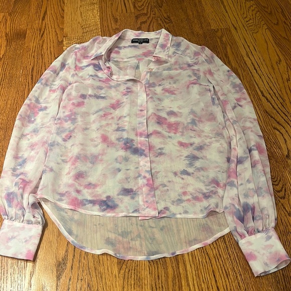 Generation Love Woman’s Tie Dye Silk Button Down Size Xs - Picture 1 of 5